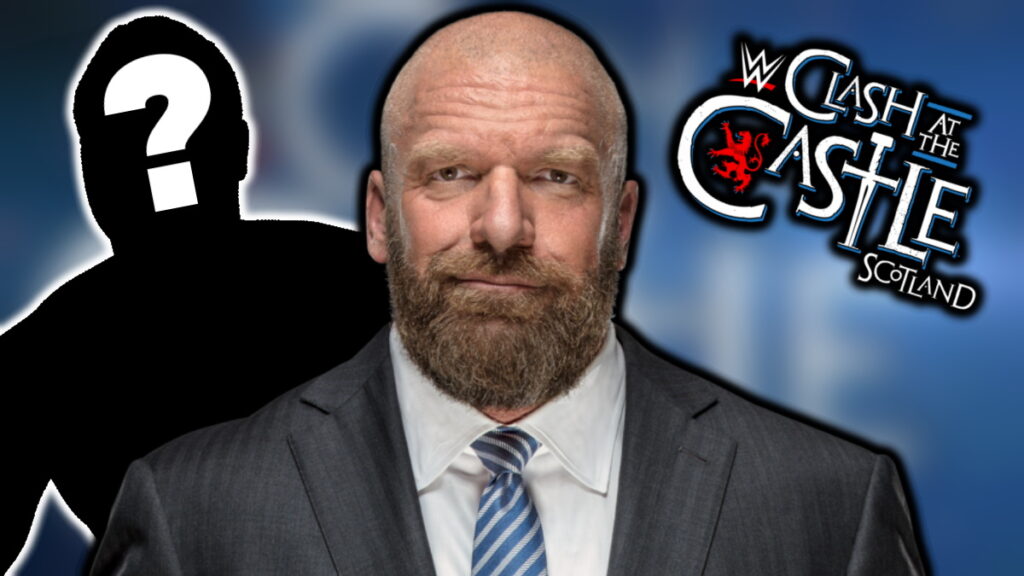 Triple H and the WWE Clash at the Castle logo