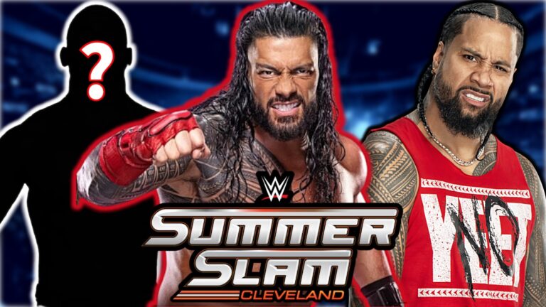 WWE SummerSlam logo and Roman Reigns & Jimmy Uso