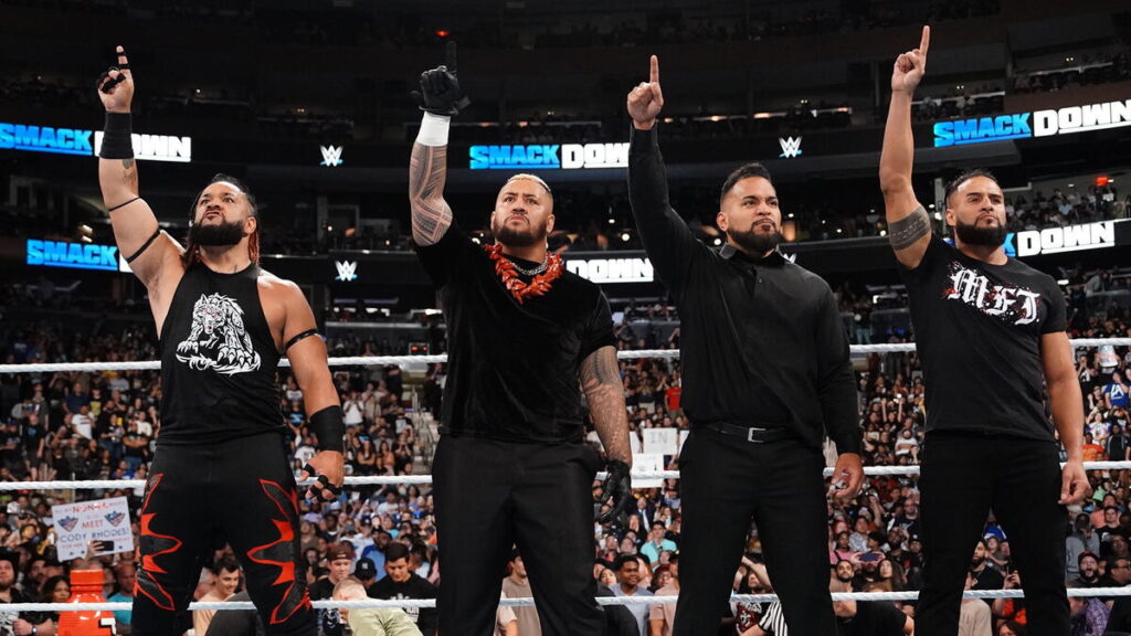 WWE Bloodline members Jacob Fatu, Solo Sikoa, Tonga Loa and Tama Tonga