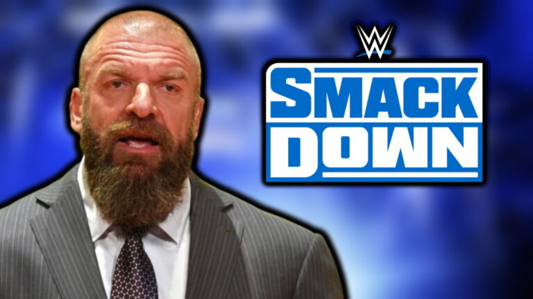 Triple H and the WWE SmackDown logo