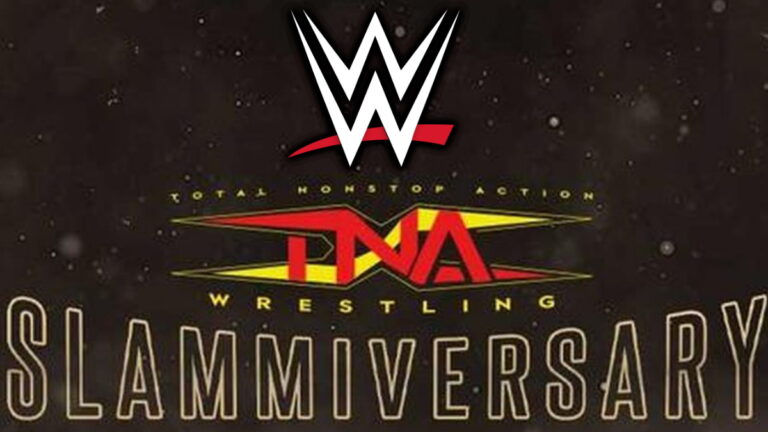 WWE logo above the TNA Slammiversary logo