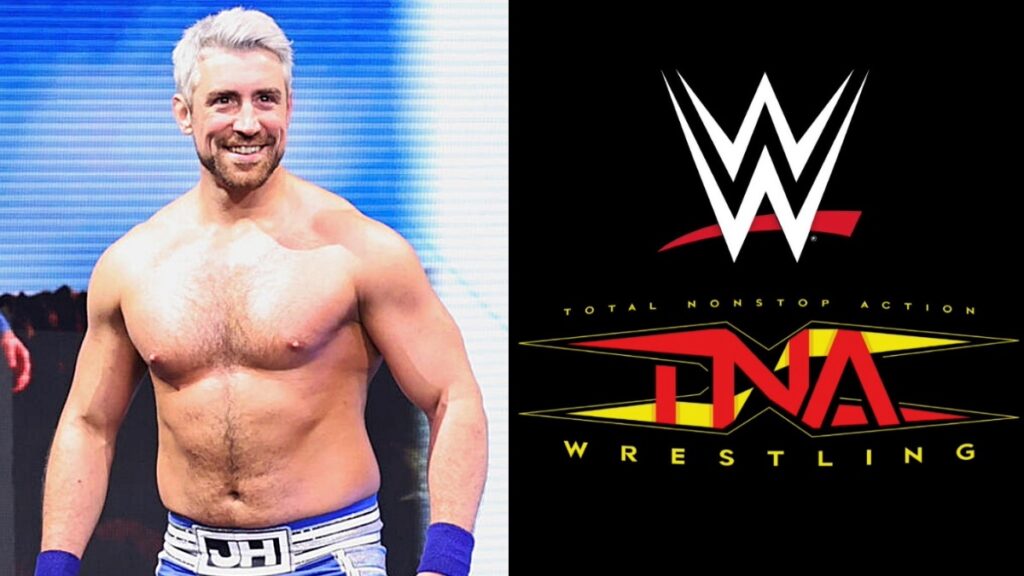 Joe Hendry alongside WWE and TNA Wrestling Logos