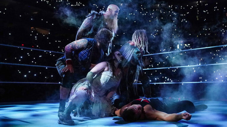 WWE Wyatt Sicks faction attacking Chad Gable