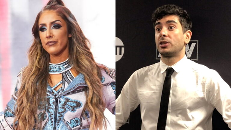 AEW star Britt Baker and CEO Tony Khan