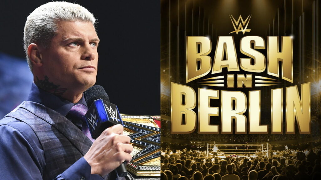 Cody Rhodes and the WWE Bash in Berlin logo