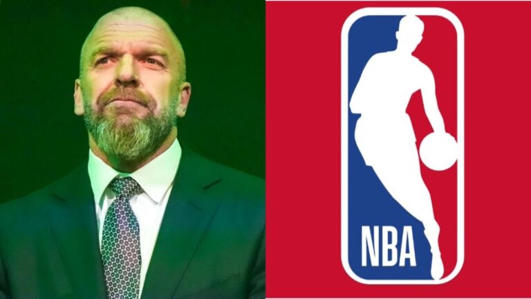 WWE's Triple H and NBA logo