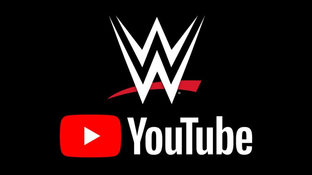 WWE logo above the YouTube logo
