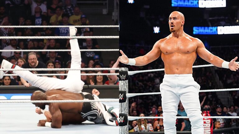 Apollo Crews pinning Giovanni Vinci WWE SmackDown