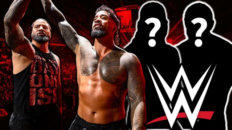 The Usos and a WWE logo