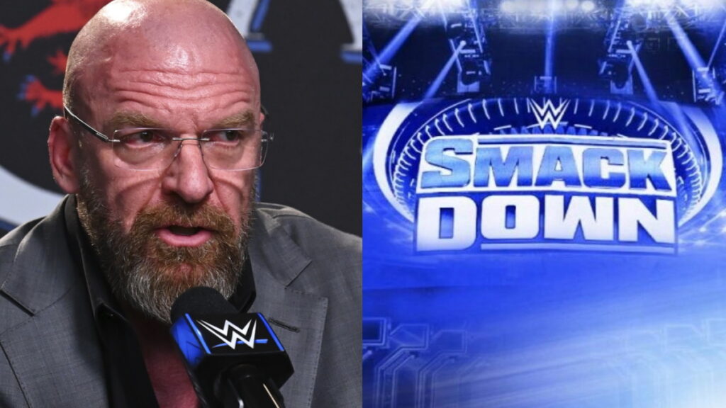 Triple H and the WWE SmackDown logo