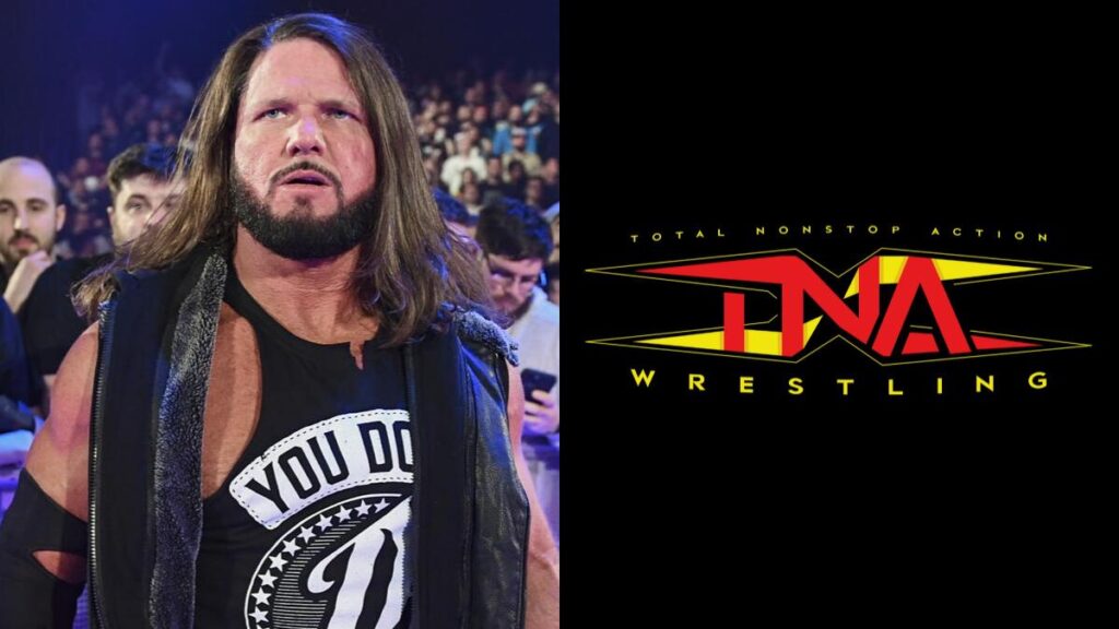 WWE star AJ Styles and TNA Wrestling logo