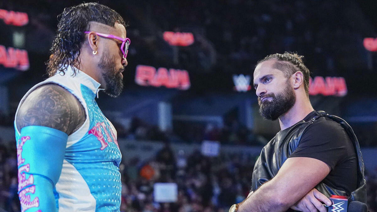 WWE stars Jey Uso and Seth Rollins