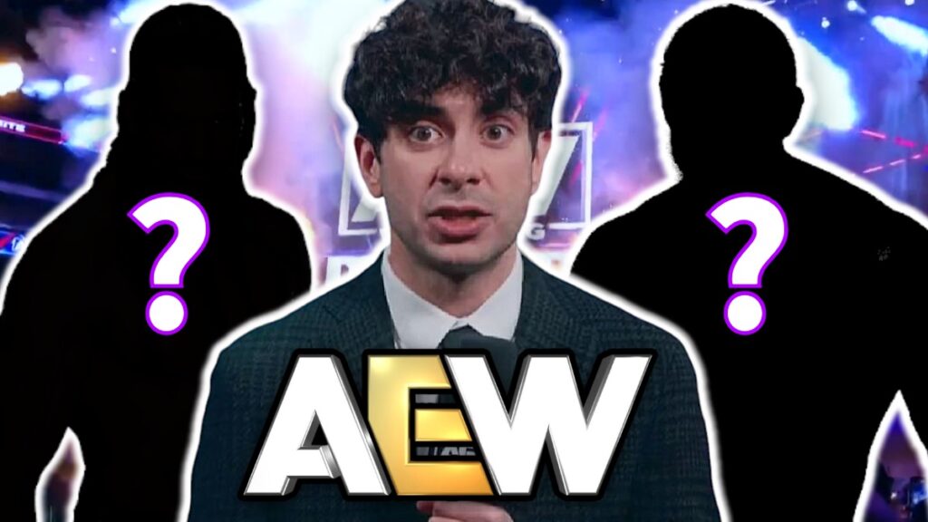 Tony Khan and AEW logo