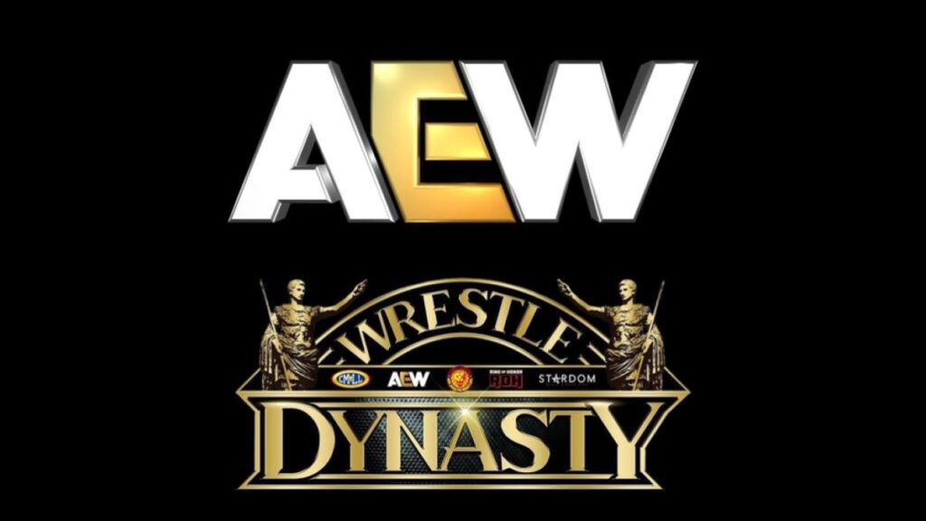 AEW and NJPW Wrestle Dynasty logos