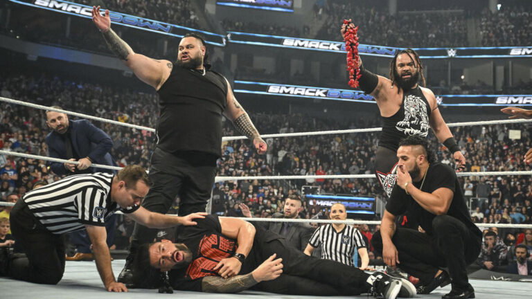 WWE SmackDown Bloodline segment with Bronson Reed, Jacob Fatu and Roman Reigns