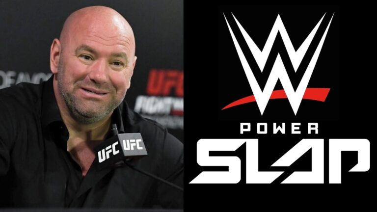 UFC President Dana White, WWE and Power Slap logos