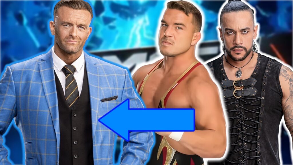 WWE SmackDown GM Nick Alids, Chad Gable and Damian Priest