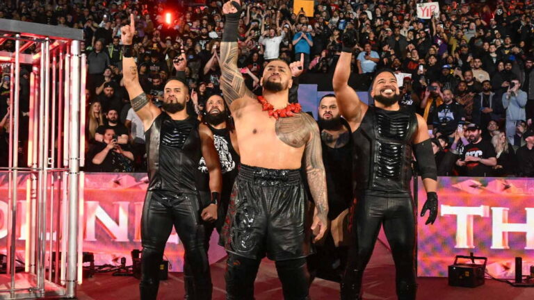 WWE Bloodline members Solo Sikoa, Tama Tonga, Tonga Loa, Bronson Reed and Jacob Fatu
