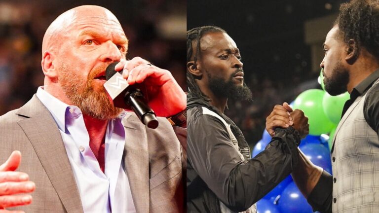 WWE CCO Triple H and The New Day following 10th anniversary Raw segment