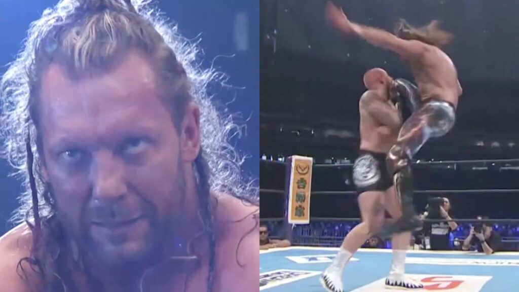 Kenny Omega hitting a v-trigger at wrestle dynasty