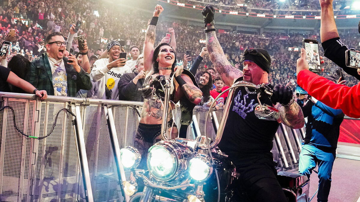 Rhea Ripley and The Undertaker on WWE Raw