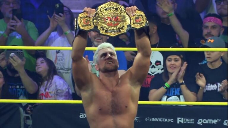 Joe Hendry holding the TNA Wrestling World Championship