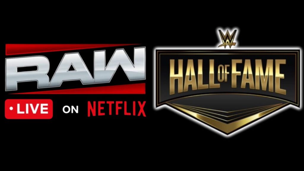 WWE Raw on Netflix and Hall of Fame logo
