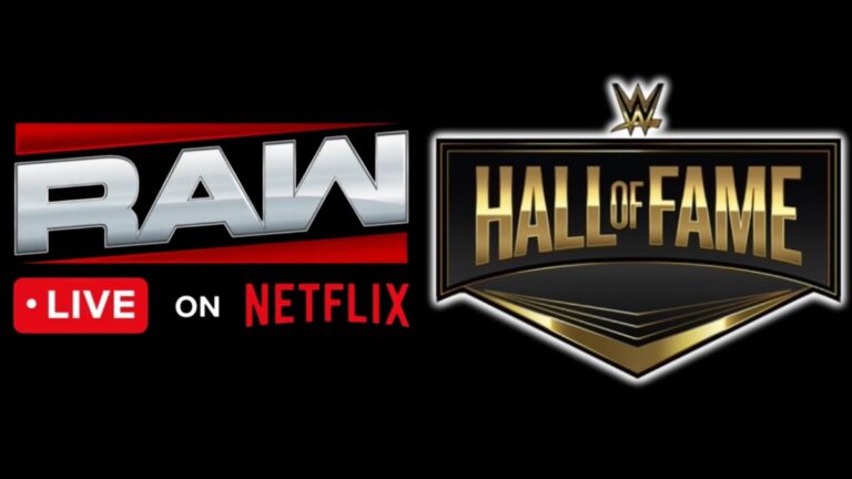 WWE Raw on Netflix and Hall of Fame logo