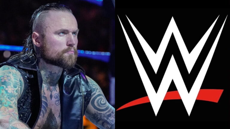 Former AEW star Malakai Black and the WWE logo
