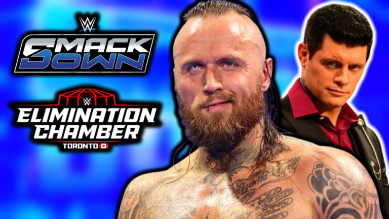 WWE SmackDown and Elimination Chamber logos, Malakai Black and Cody Rhodes