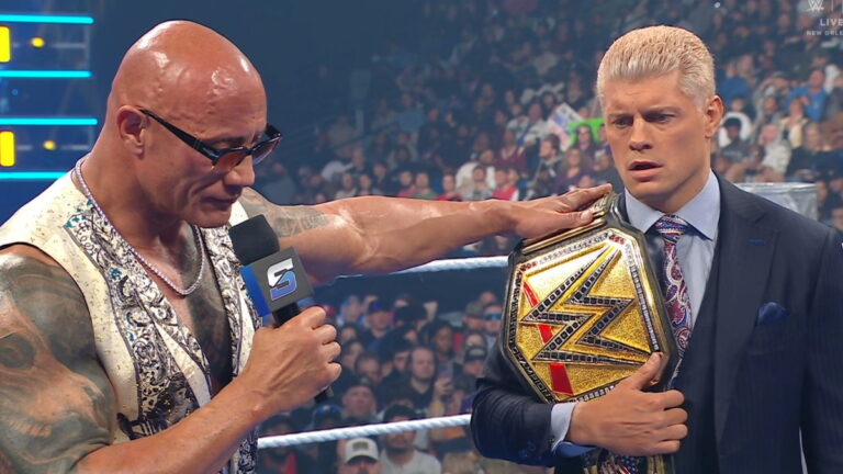The Rock and Undisputed WWE Champion Cody Rhodes