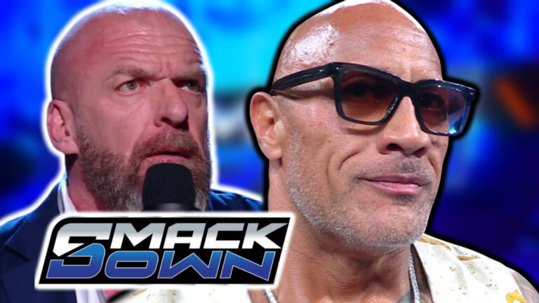 WWE SmackDown logo, The Rock and Triple H