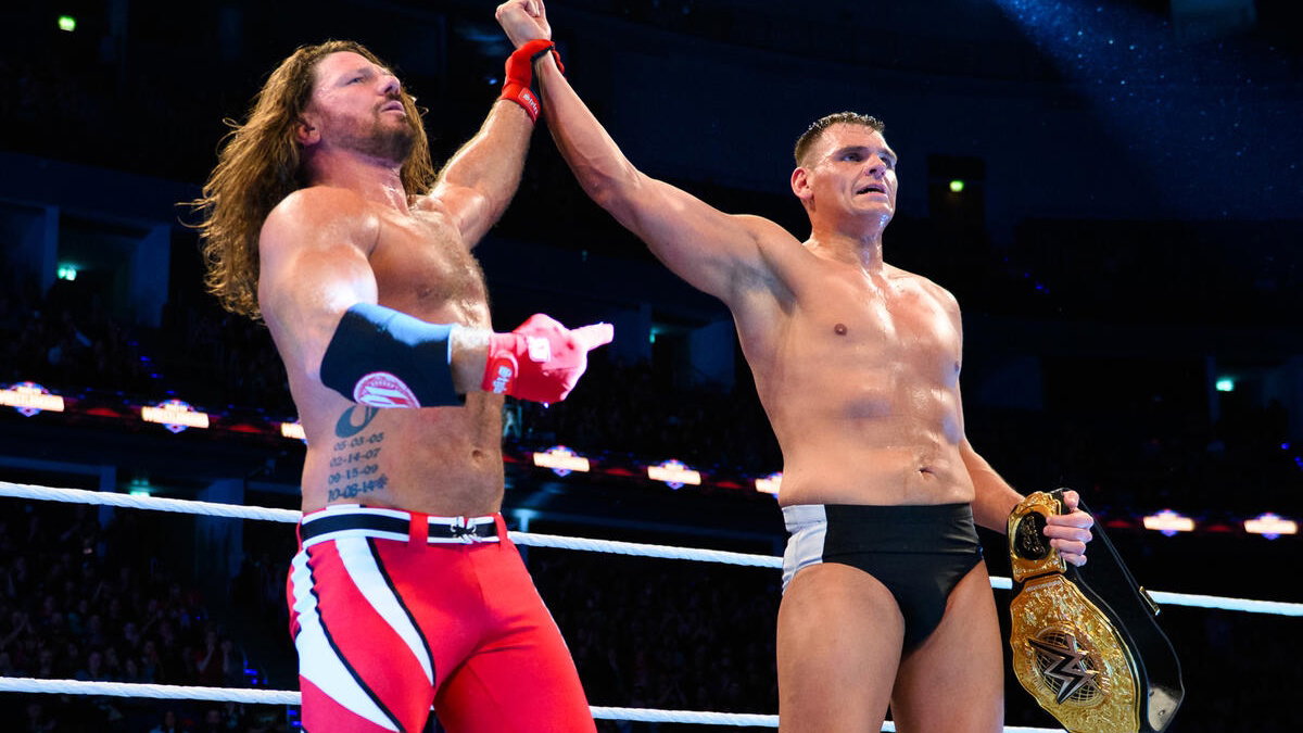 WWE stars AJ Styles and GUNTHER