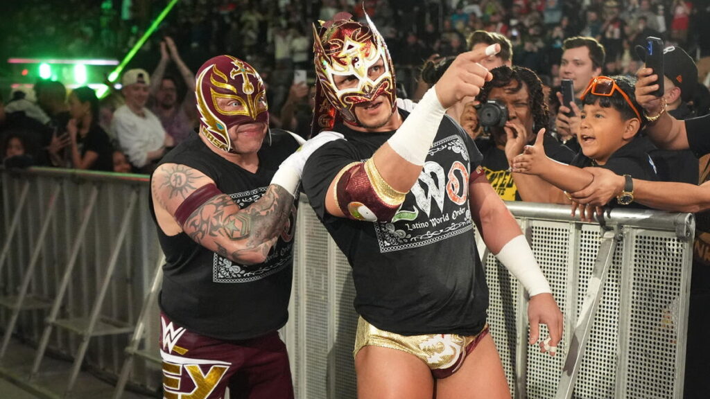 WWE stars Rey Mysterio and Dragon Lee