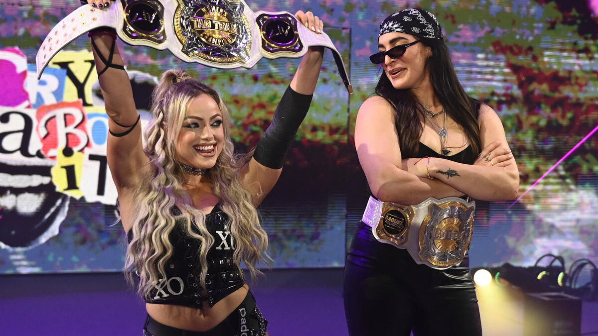 WWE Women's Tag Team Champions Raquel Rodriguez and Liv Morgan