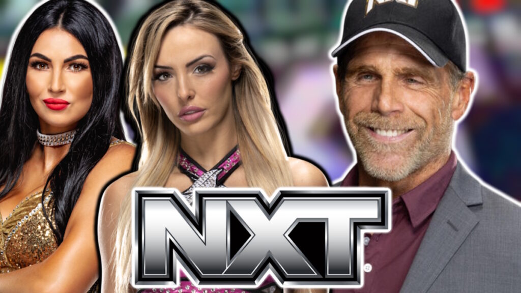 WWE NXT logo, Shawn Michaels and The IIconics