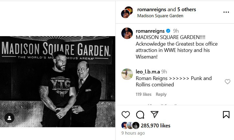 Roman Reigns Breaks Silence After WWE Return