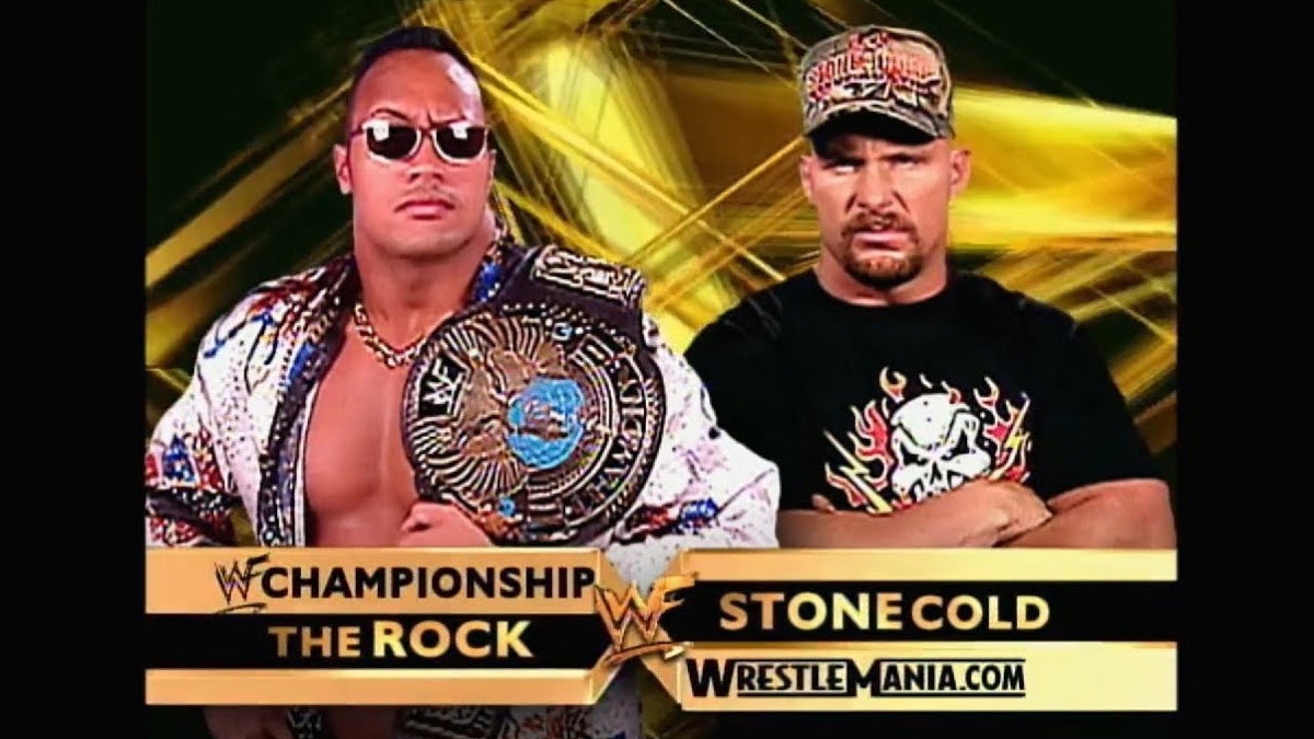 The Rock vs Stone Cold Steve Austin at WWE WrestleMania X-Seven