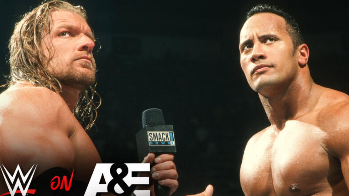 WWE stars Triple H and The Rock