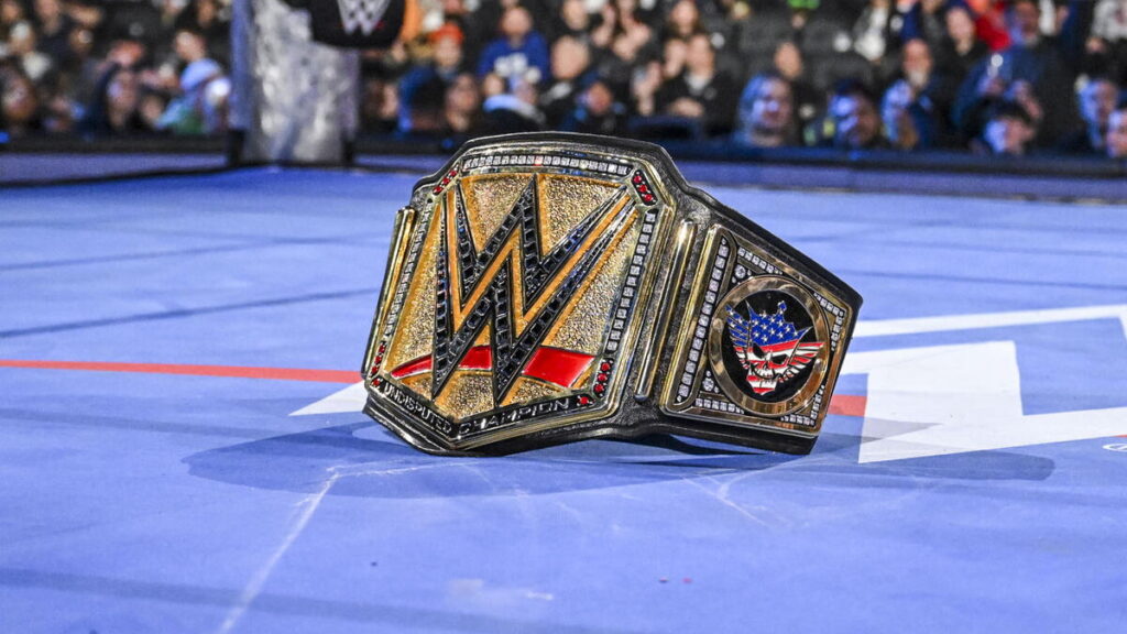 Undisputed WWE Championship in the ring