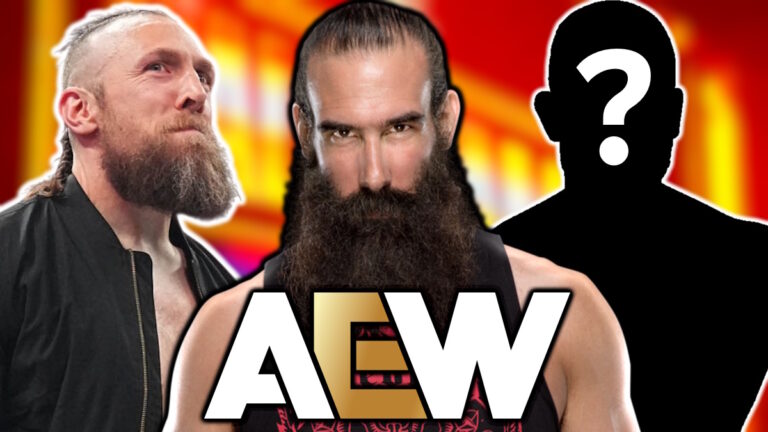 AEW logo, Brodie Lee and Bryan Danielson