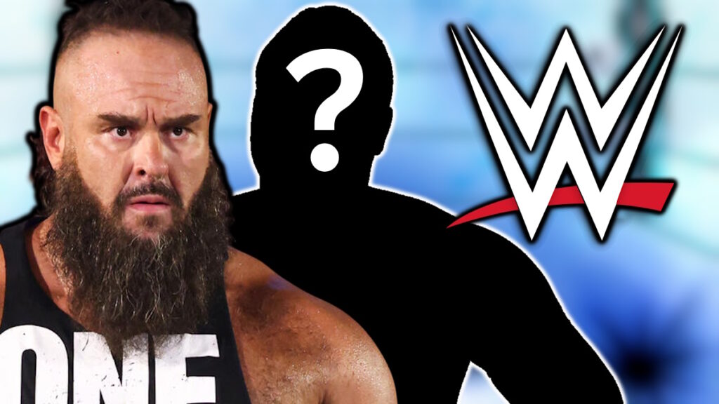 Braun Strowman and the WWE logo