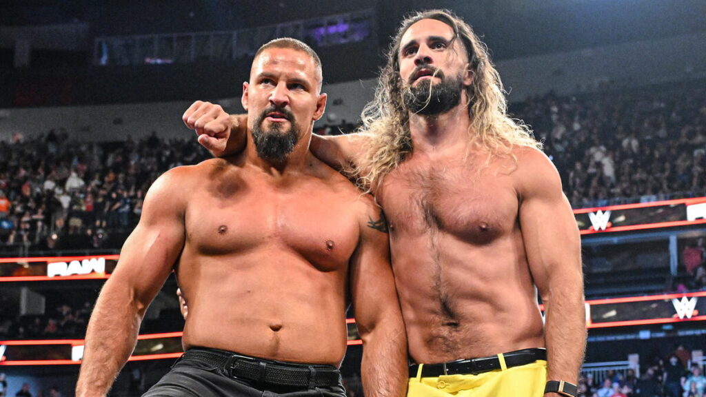 WWE stars Bron Breakker and Seth Rollins