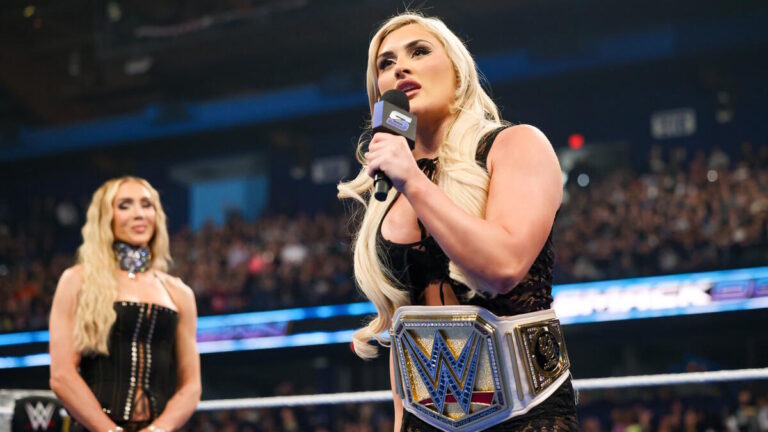 WWE stars Tiffany Stratton and Charlotte Flair