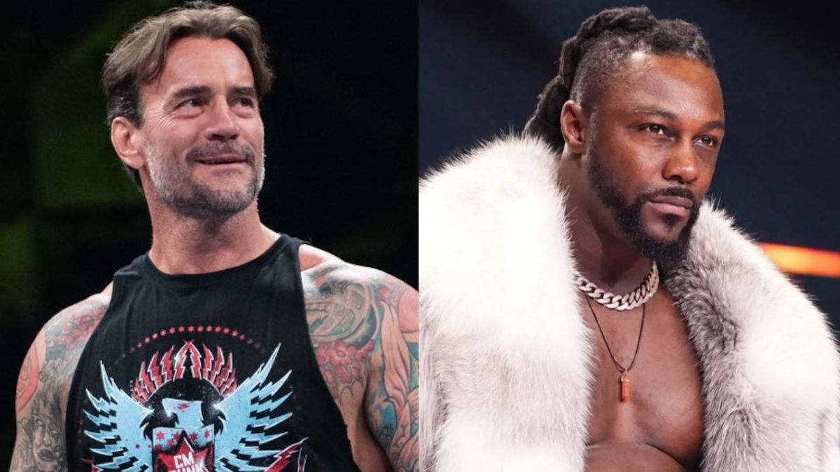 WWE star CM Punk and AEW star Swerve Strickland