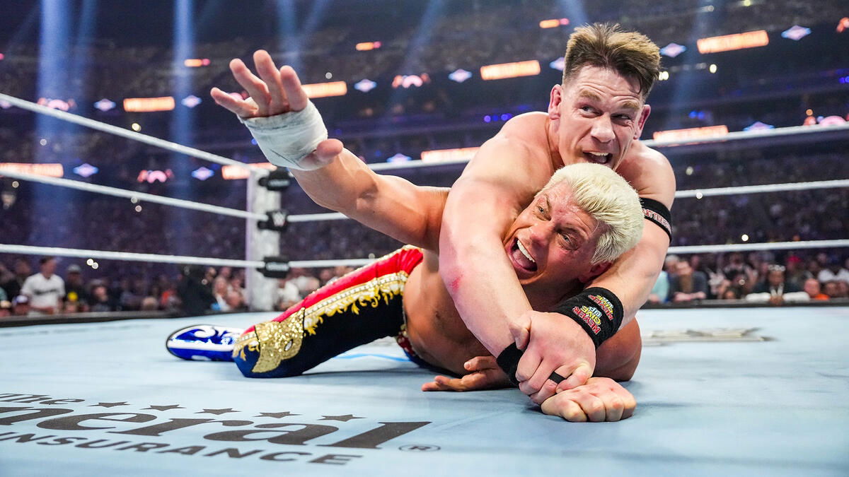 WWE stars John Cena and Cody Rhodes