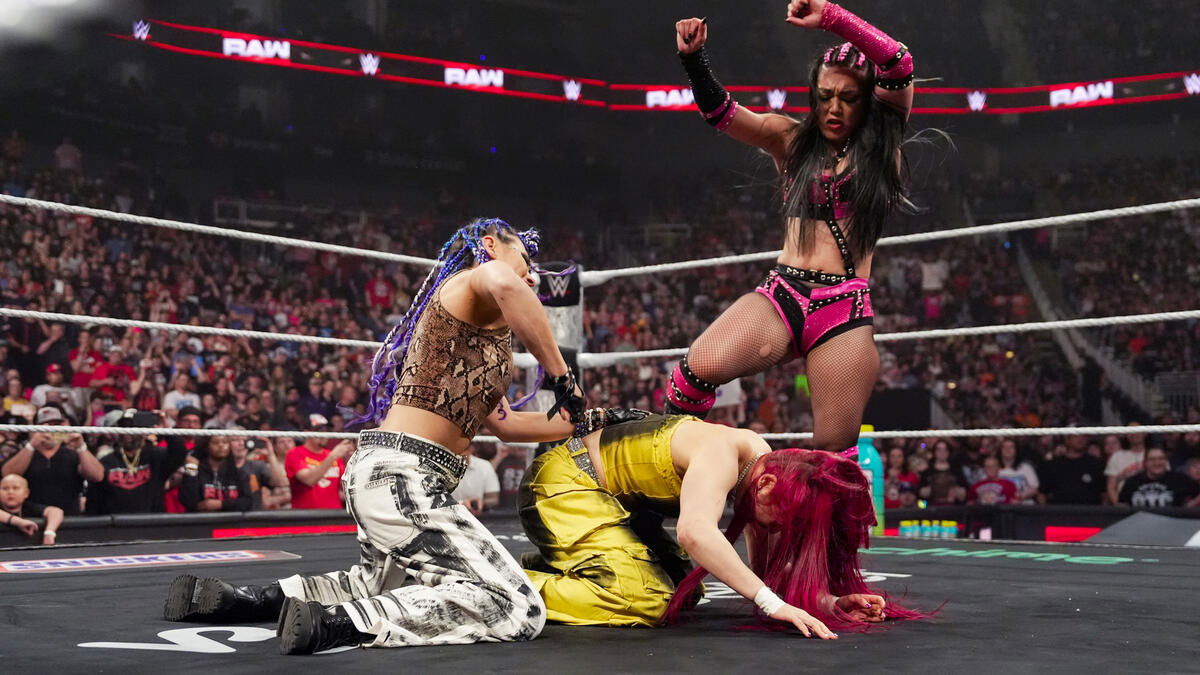 WWE stars Giulia, Roxanne Perez and IYO SKY