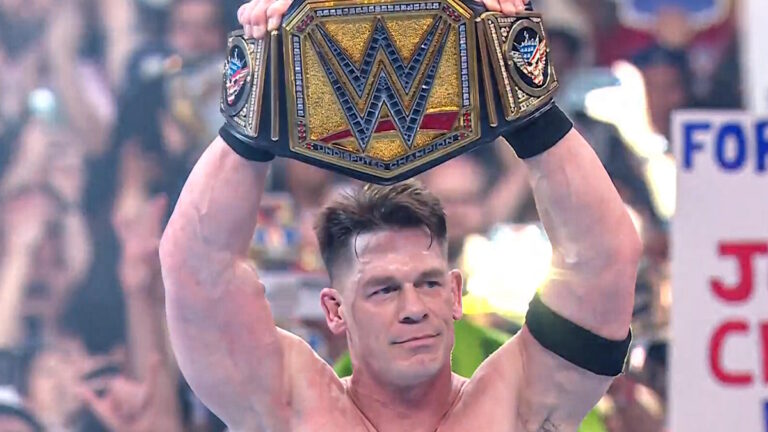 John Cena holding the WWE Championship
