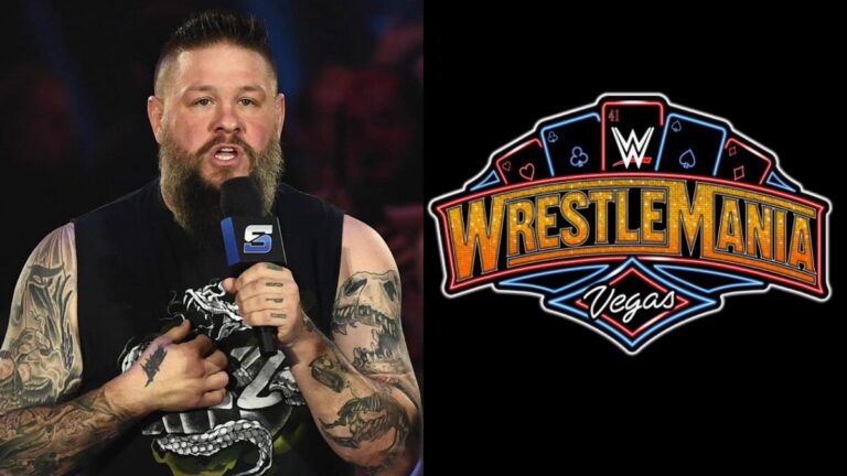 Kevin Owens and WWE WrestleMania 41 logo