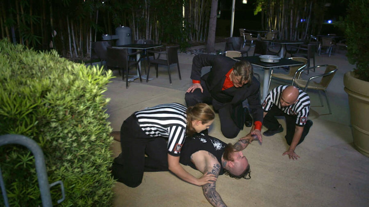 William Regal and Aleister Black in WWE NXT parking lot